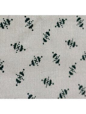 Beige & Green Tribal Patterned Cotton Fabric 1/2 yard x 30" Sewing Quilting